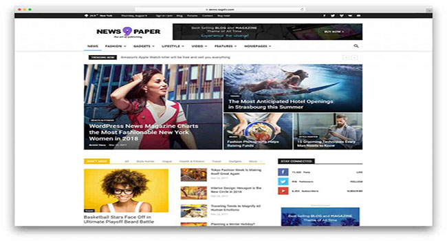 Mẫu giao diện web tin tức 2